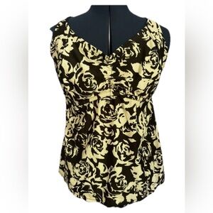 Floral Black & White Bathing suit Top